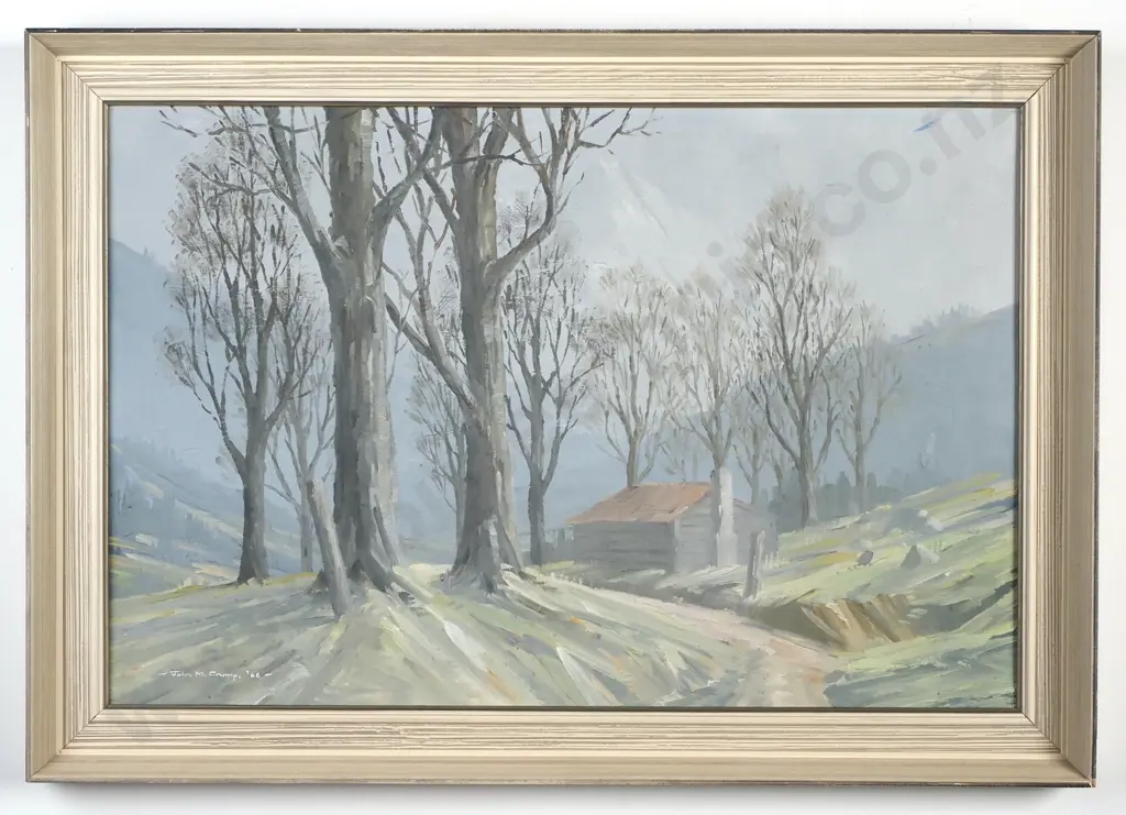John Crump - 'Early Morning Haze Maunganui Valley, Wairarapa', Oil on Board (1966) Image 1++