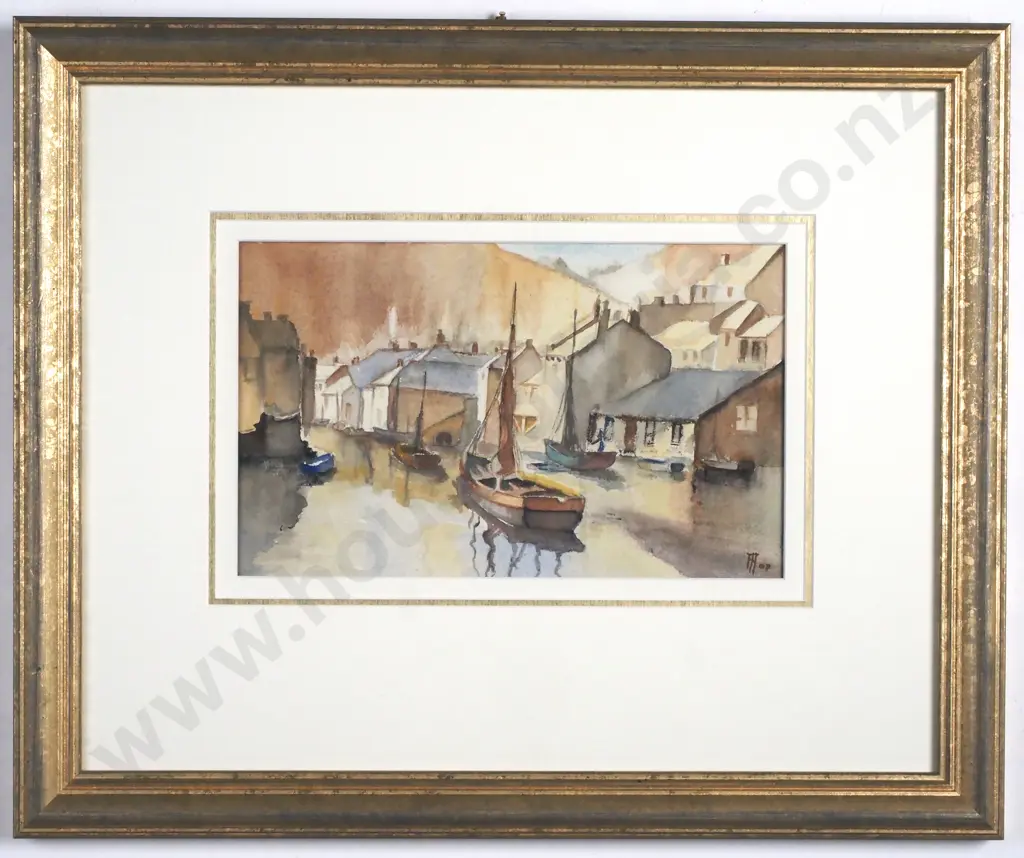 Frances Hodgkins - 'St Ives Boats at Rest', Watercolour (1907) Image 1++