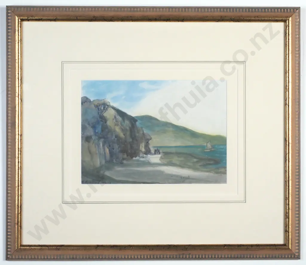 D. K. Richmond - 'Coastal Road', Watercolour on Paper Image 1++