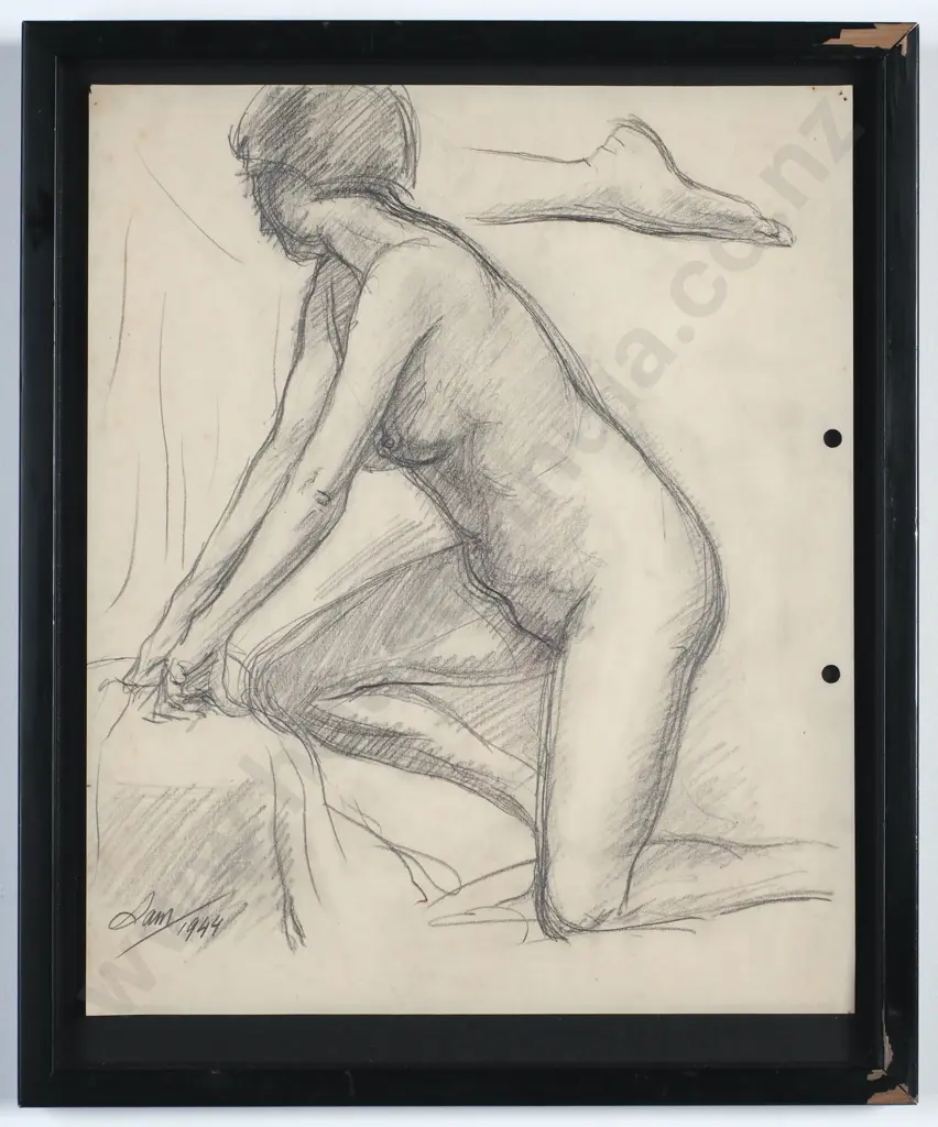Sam Cairncross - Nude Study, Graphite (1944) Image 1++