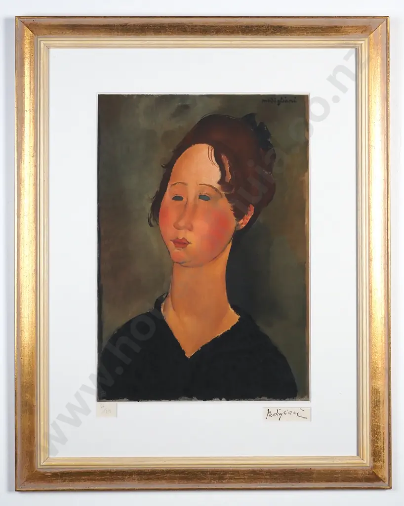 Amadeo Modiglini - 'La Bourguignonne;, Collotype and Pochoir, LE 66/250 Image 1++