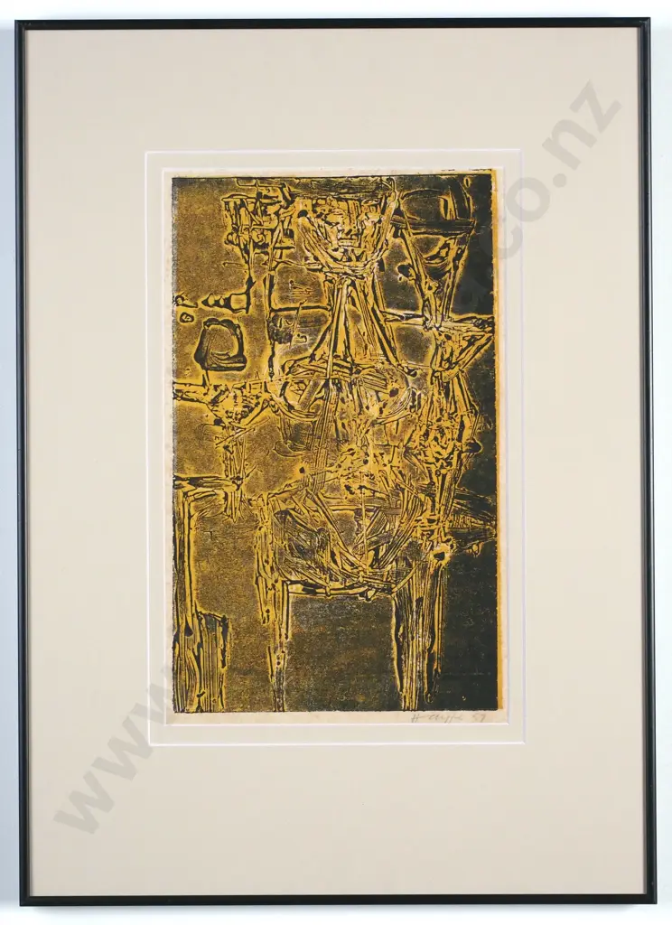 Henry Cliffe - Untitled (Yellow Torso), lithograph (1957) Image 1++