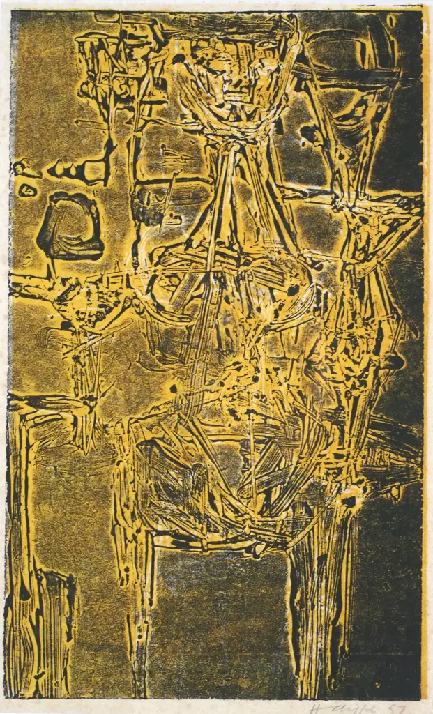 Henry Cliffe - Untitled (Yellow Torso), lithograph (1957) Image 1++