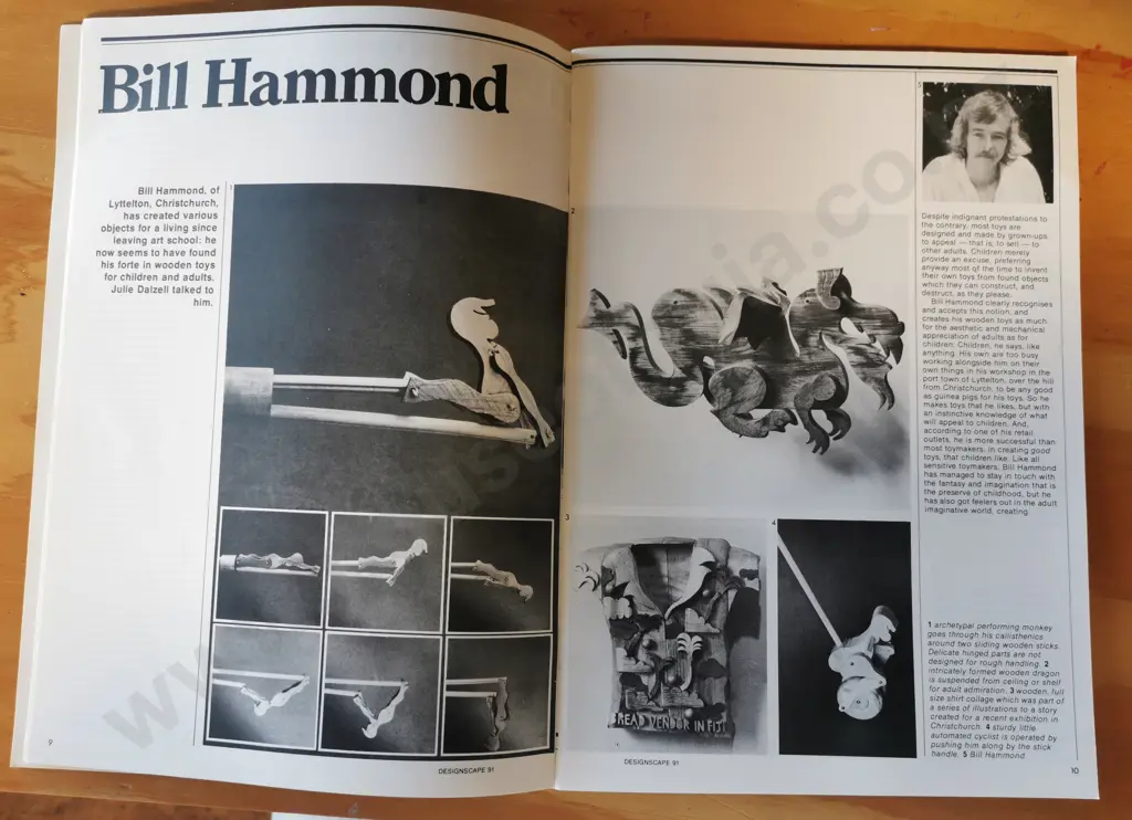 Bill Hammond - Articulated Wooden Puppet (c.1970s) Image 1++