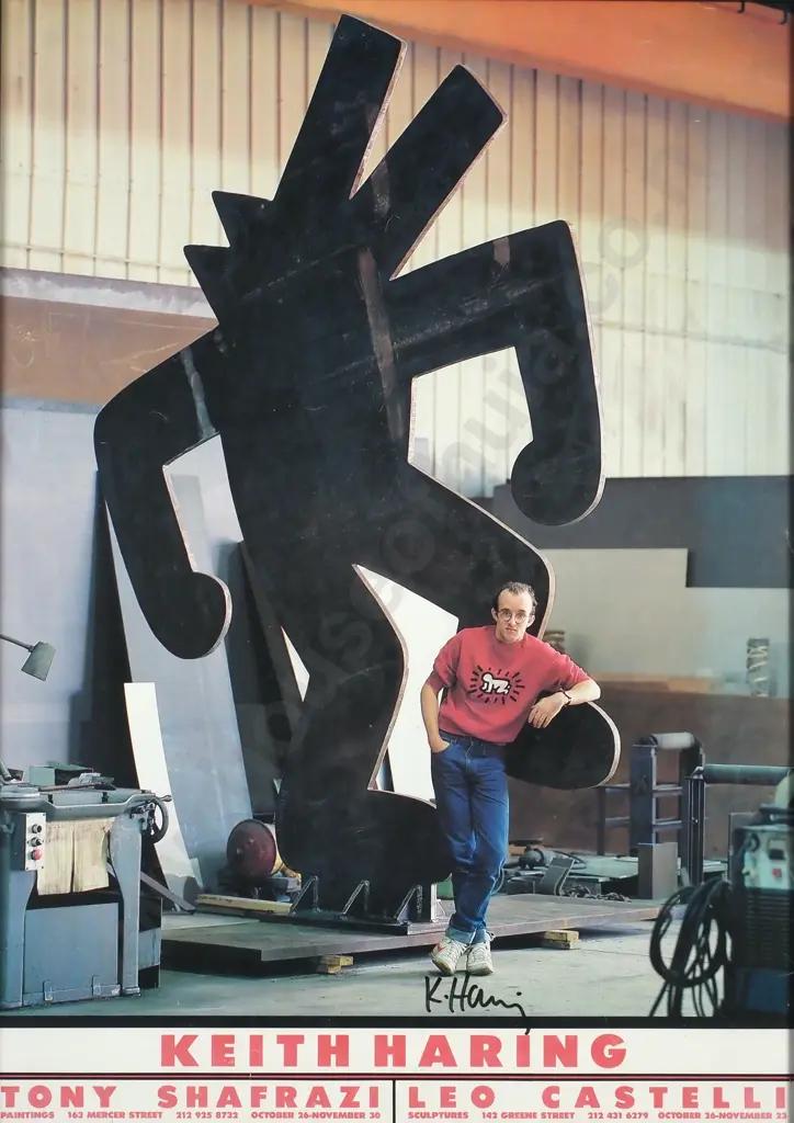 Original 1985 Offset Lithograph Exhibition Featuring Keith Haring & Signed Front & Verso 'From Keith To Keith'  NY 1985 Image 1++