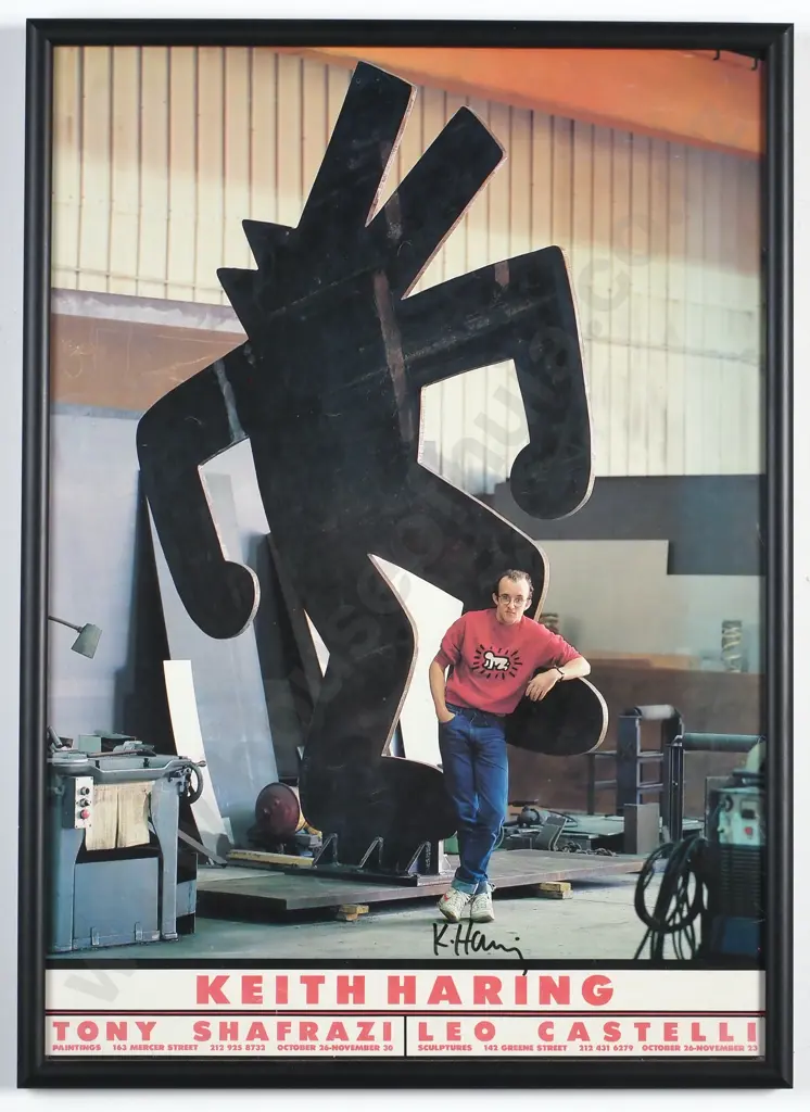 Original 1985 Offset Lithograph Exhibition Featuring Keith Haring & Signed Front & Verso 'From Keith To Keith'  NY 1985 Image 1++