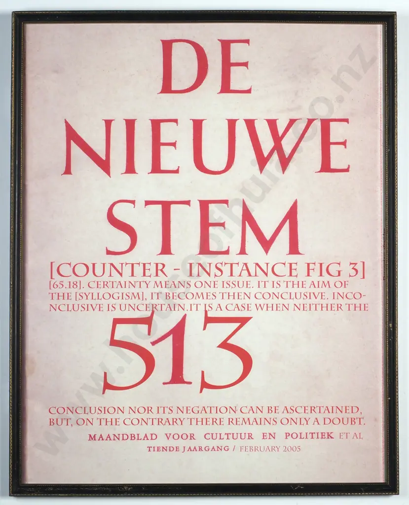 L. Budd (Et. Al) - De Nieuwe Stem 513 (Artspace), Poster Print (2005) Image 1++