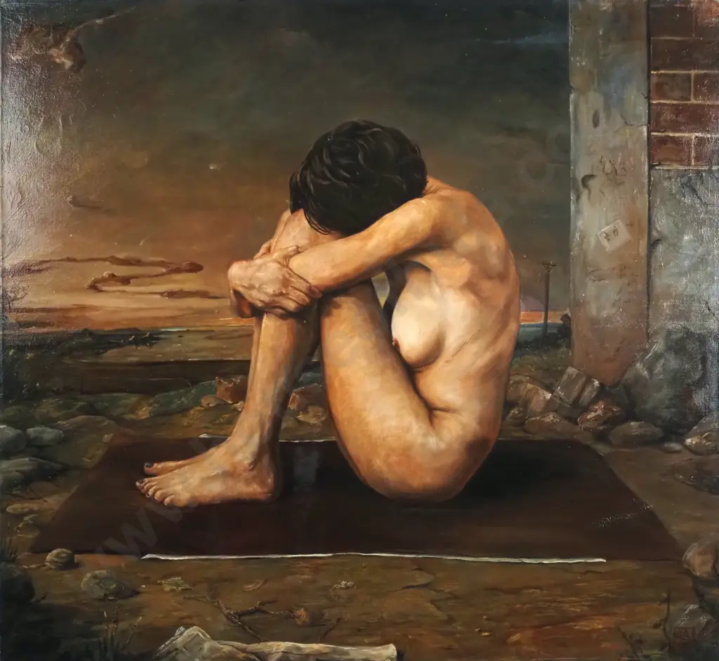 Zarahn Southon - Figure in Landscape, Oil on Canvas Image 1++