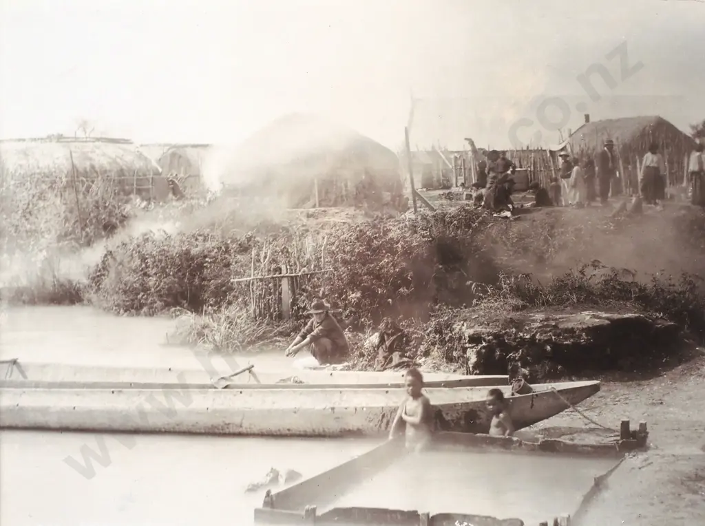 Burton Brothers - Ohinemotu, Albumen Silver Photograph (c.1880s.) Image 1++