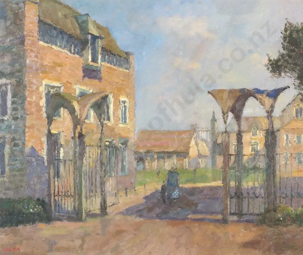 Malcolm Mason - 'The Entrance to Christ College', Oil (1999) Image 1++
