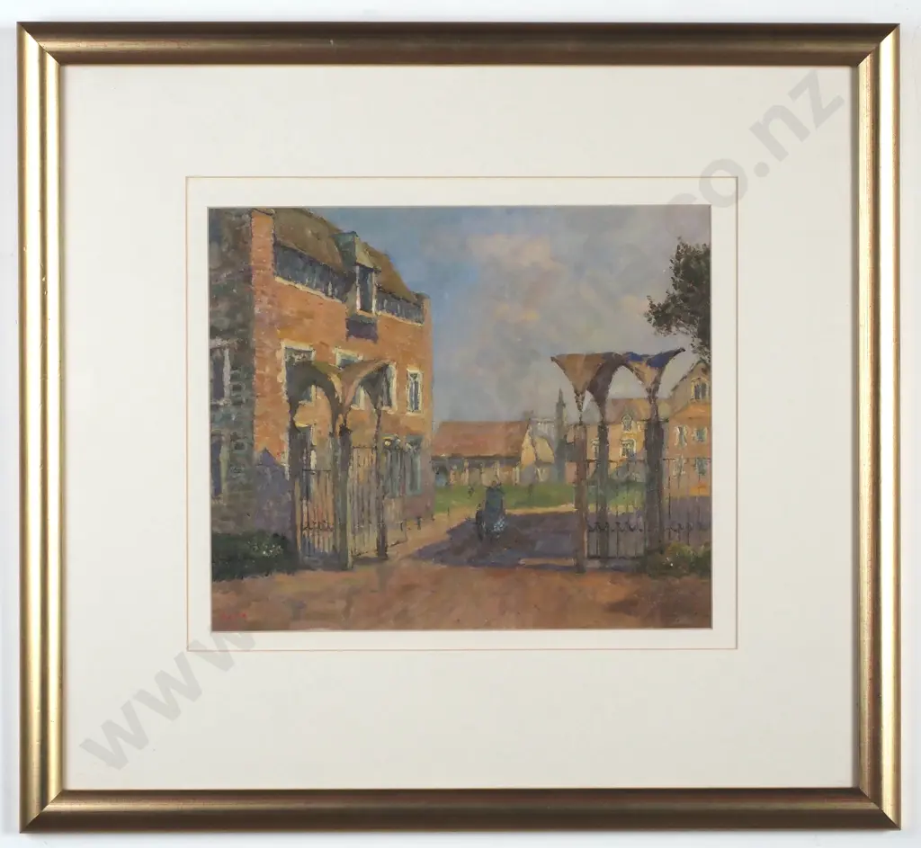 Malcolm Mason - 'The Entrance to Christ College', Oil (1999) Image 1++