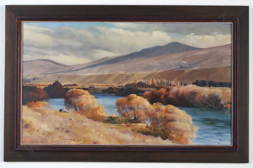 Robert McDowell - 'Upper Clutha, XI', Oil on Board (1975) Image 1++