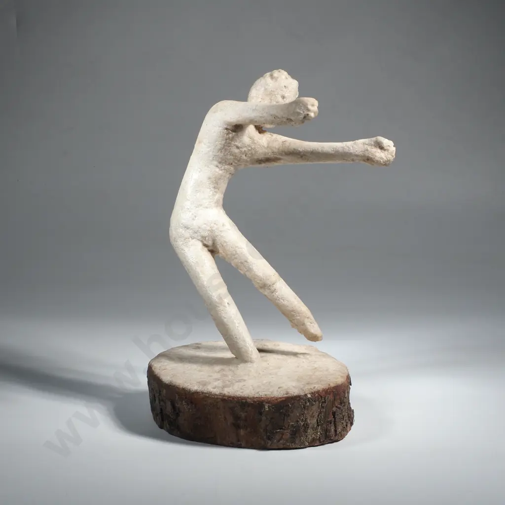 Alan Mclean - Dancer in Resin & Marble Dust on Wooden Base Image 1++