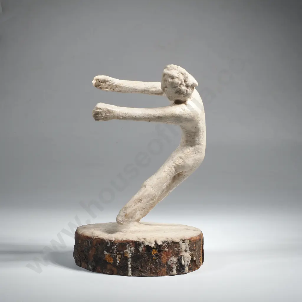 Alan Mclean - Dancer in Resin & Marble Dust on Wooden Base Image 1++