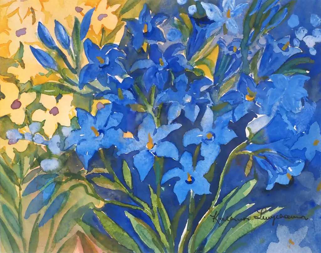 Kath Von Tunzelmann - 'Floral Study', Watercolour Image 1++