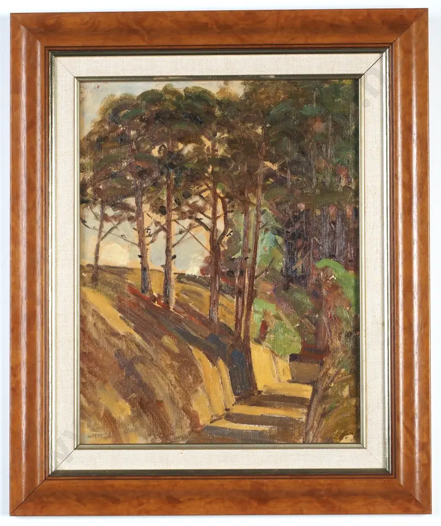 Artist Unkown - New Zealand Landscape Scene, Oil on canvasboard (c. 1930) Image 1++