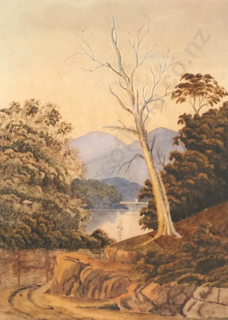 John Barr Clark Hoyte - Colonial Landscape, Watercolour Image 1++