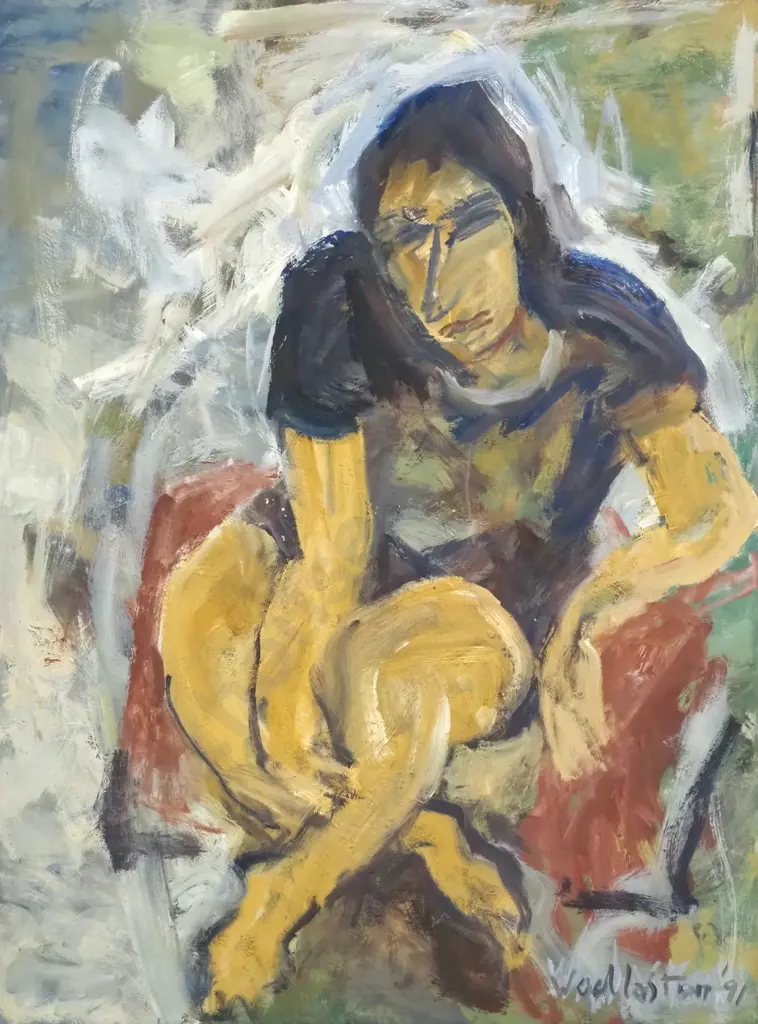 Toss Woollaston - 'White Stephen', Oil on Board (1991) Image 1++