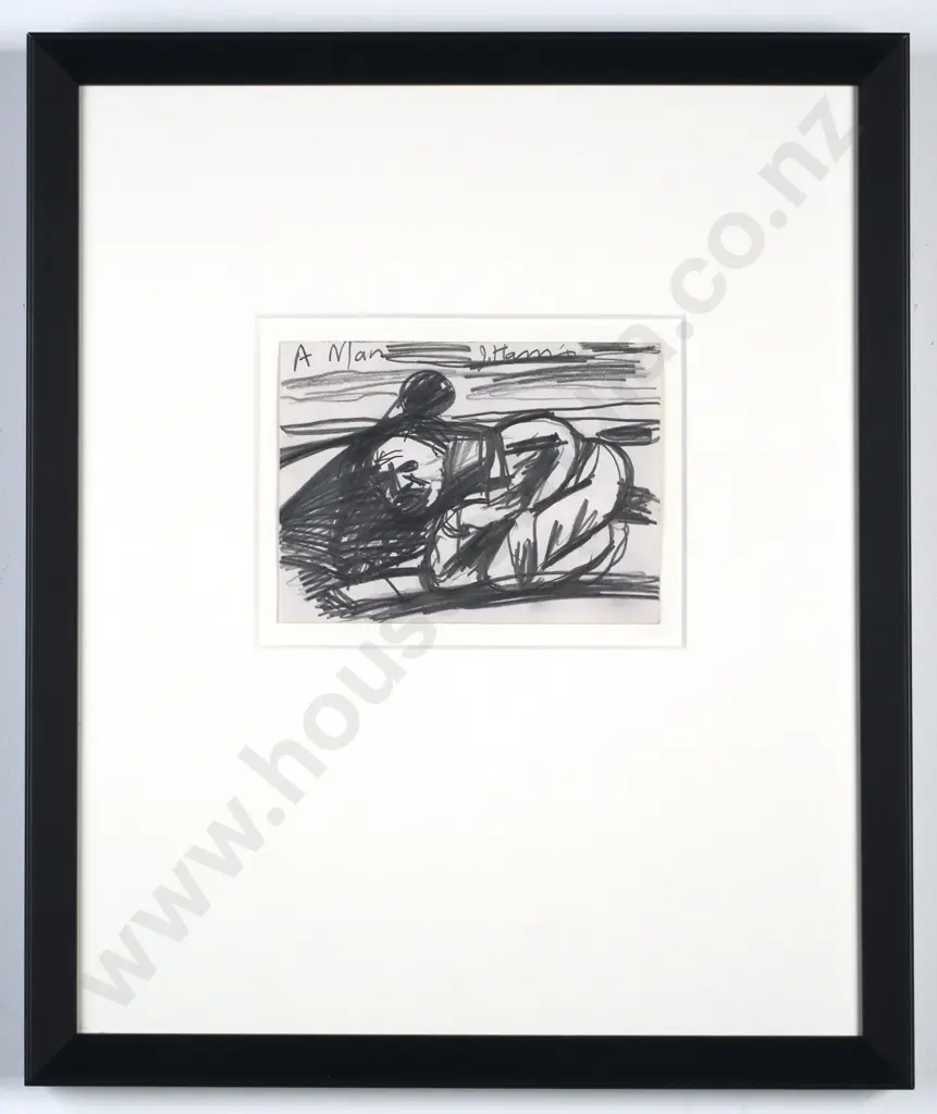 Jeffrey Harris - A Man, Graphite on Paper Image 1++