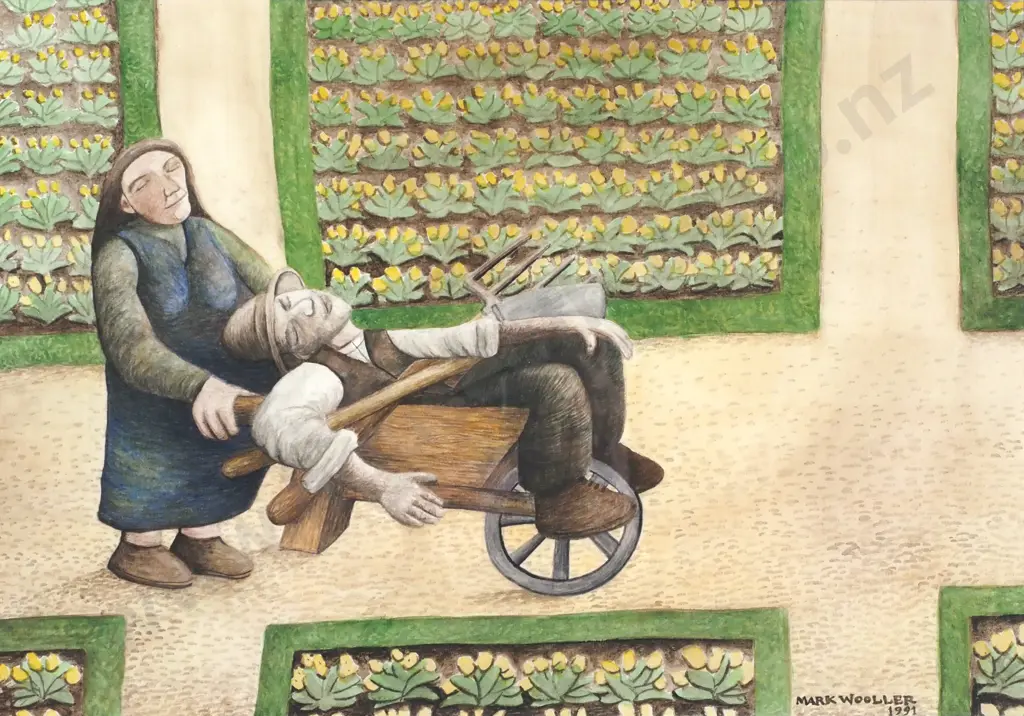 Mark Wooller - A Hard Day's Work, Watercolour (1991) Image 1++