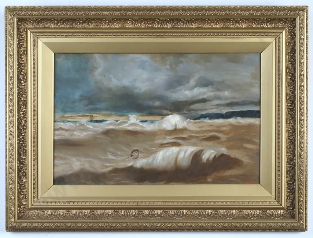 CDB - Stormy Seas, Oil on Board Image 1++