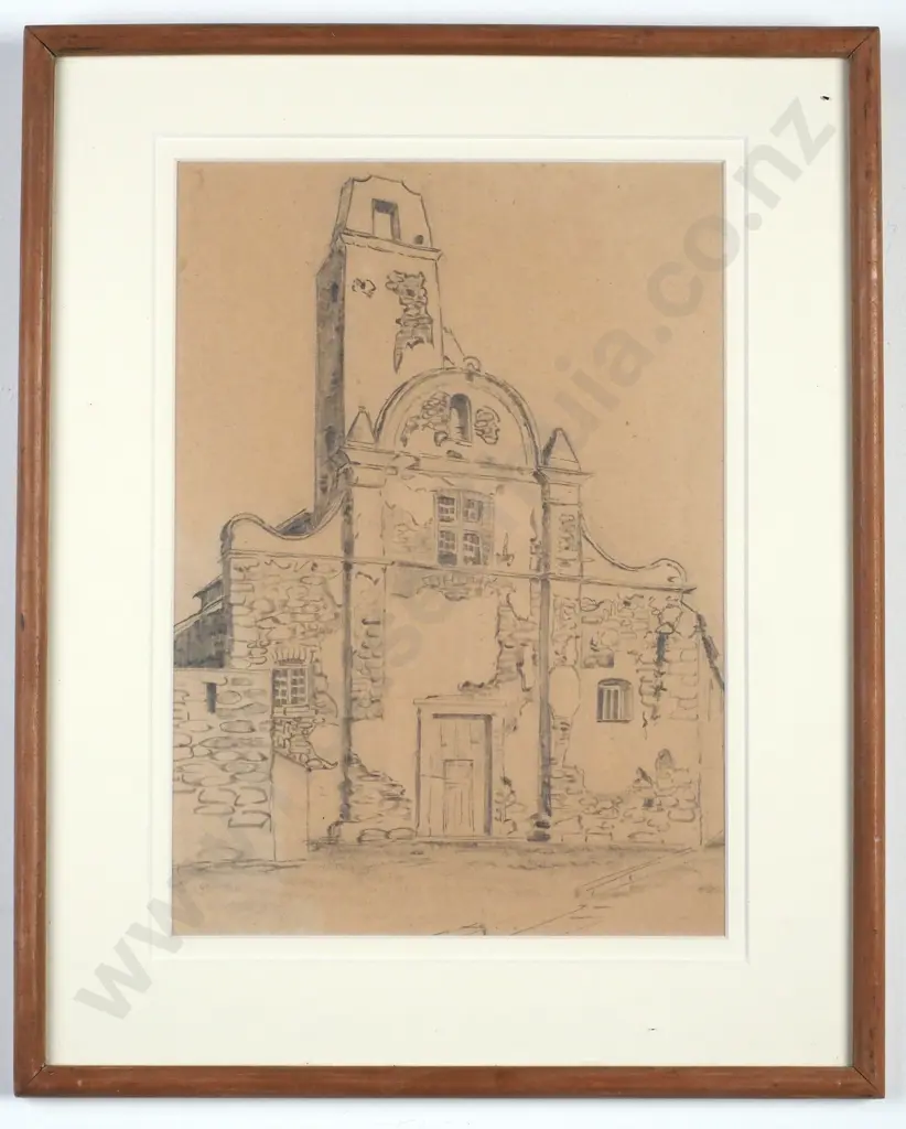 John Weeks - European Church Scene, Graphite  Image 1++