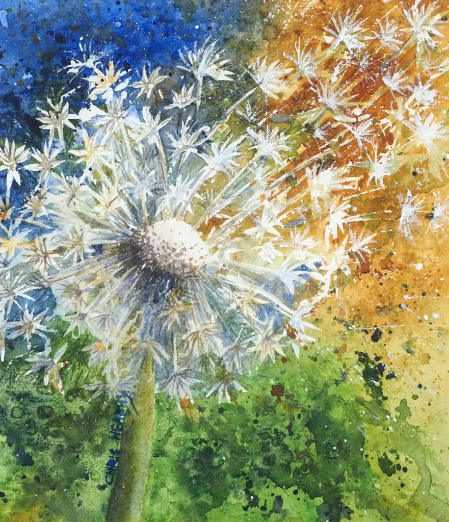 Chris Heaphy - 'Dandelion', Watercolour on Paper Image 1++