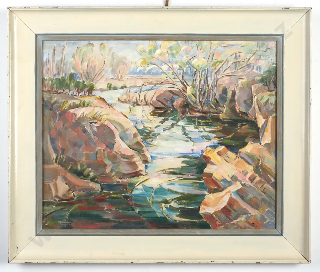 Eana Jeans - 'At Patearoa, The Sawburn Central Otago', Oil Image 1++