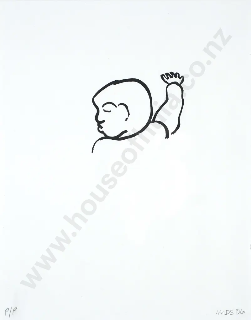 Michael Smither - 'Baby Reaching', Screenprint LE Printers Proof (2006) Image 1++