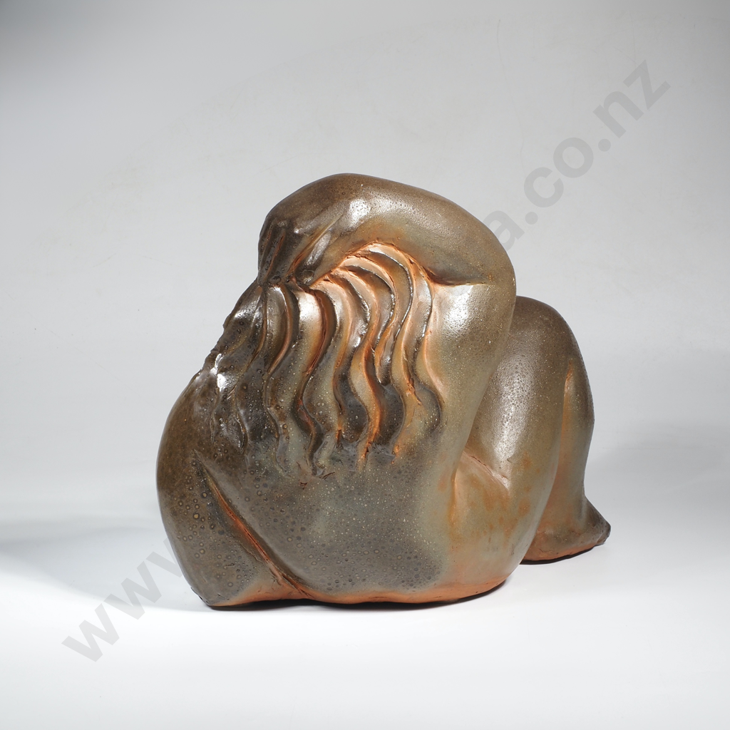 Llew Summers - Stylised Figural Female Sculpture, Glazed Terracotta Image 1++