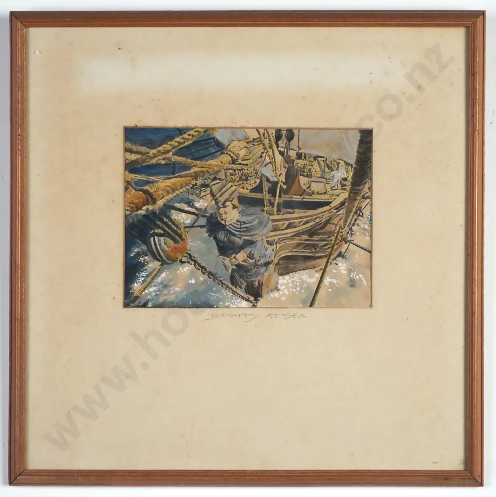 Kase Jackson - 'Bounty at Sea', Watercolour on Paper Image 1++