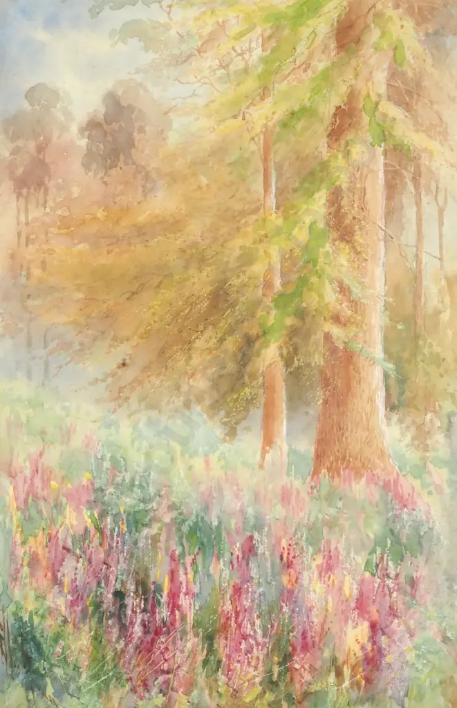 Ellis Rowan - Australian Forest Scene, Watercolour Image 1++