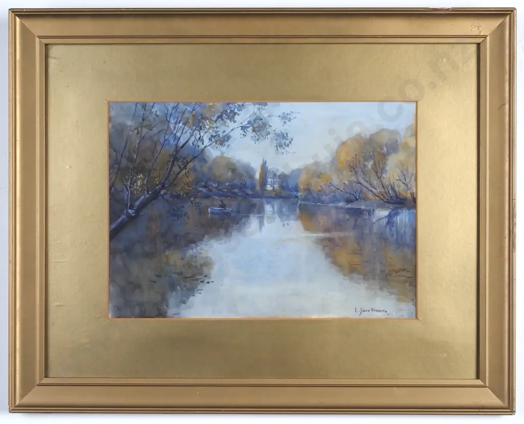 E. Baird Friberg - 'Lake Scene', Watercolour Image 1++
