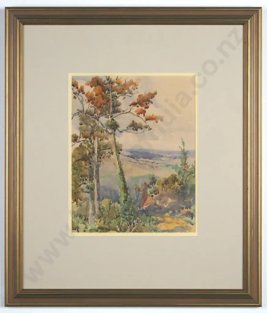 Ella Spicer - 'A Pleasant Path Waitakere Ranges', Watercolour (1926) Image 1++