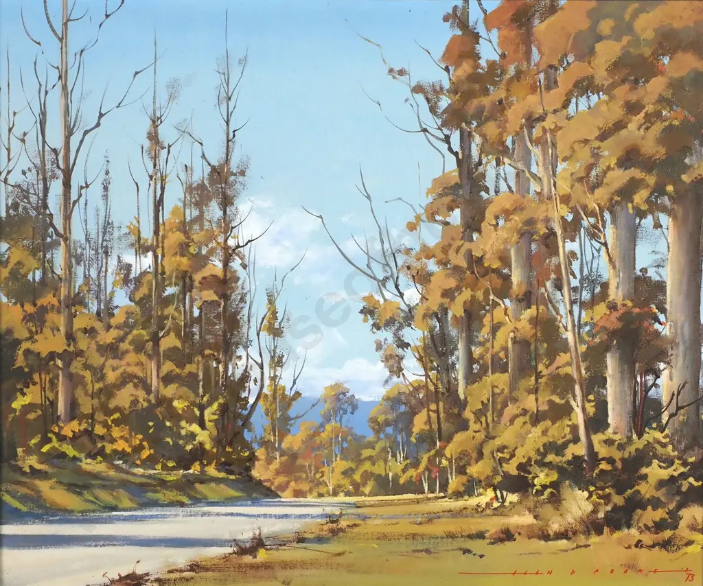 Alan D Cooke - Stand of Gums, Bob's Cove, Lake Wakatipu Image 1++