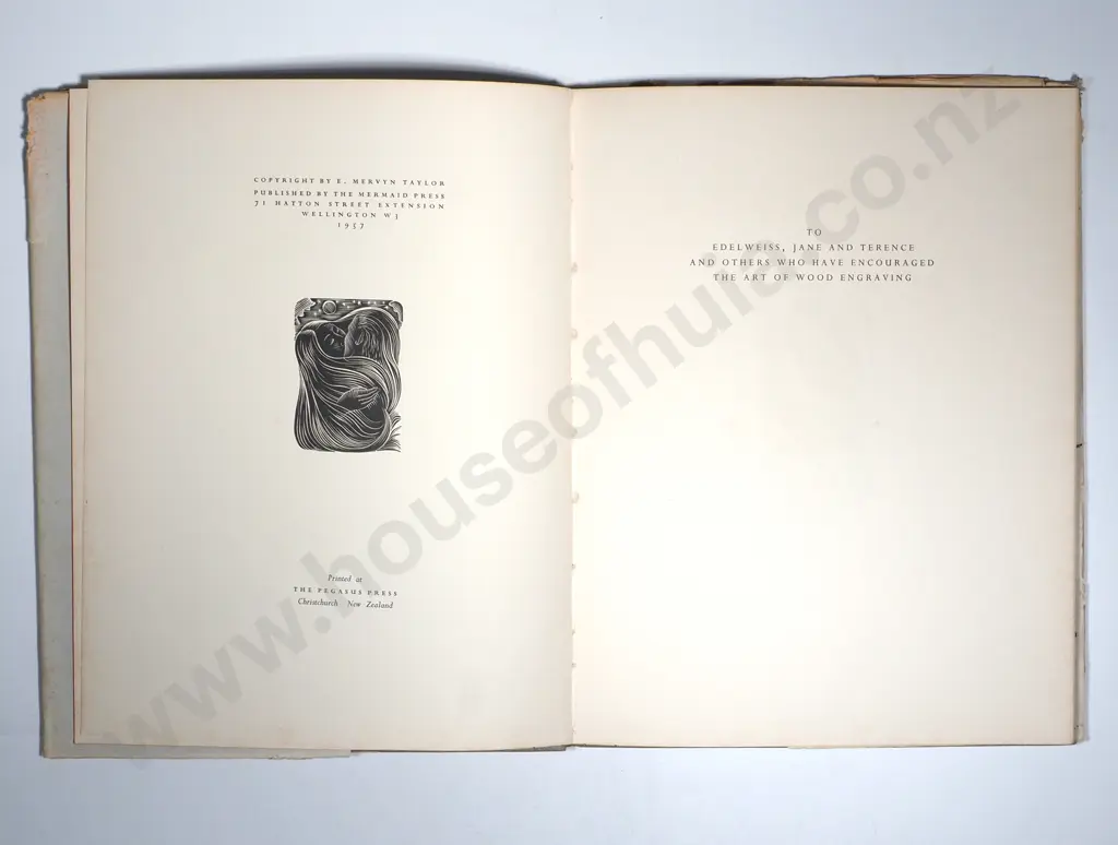 E. Mervyn Taylor - 'Engravings on Wood, Book Printed from the Artists' Original Blocks (1957) Image 1++