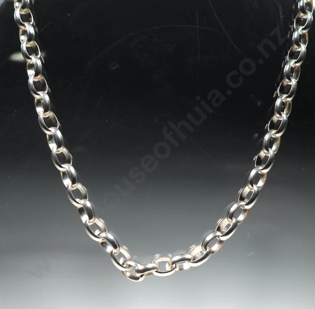 Sterling Silver Belcher Necklace Image 1++