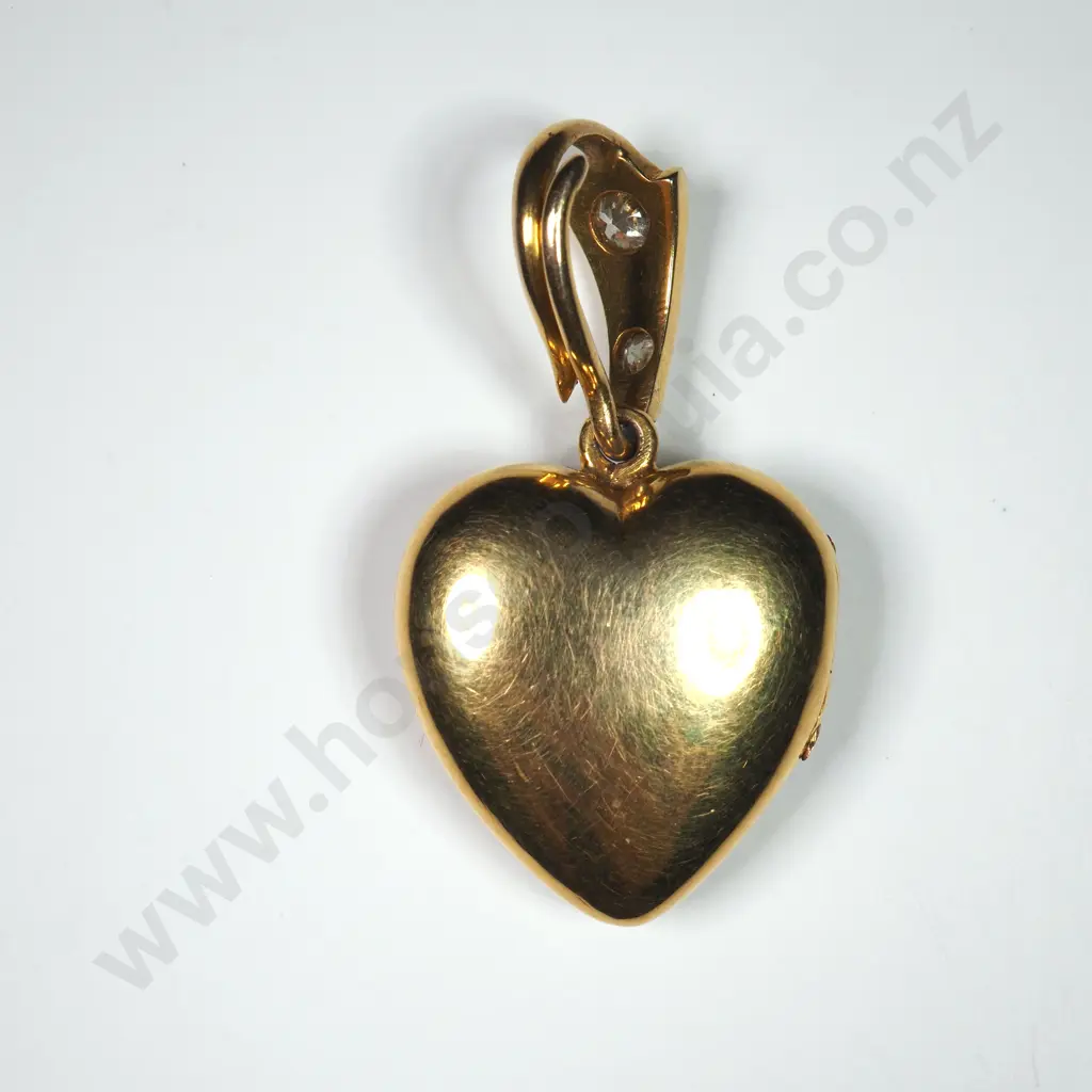Exceptional 15ct Gold Seed Pearl & Diamond Pendant Locket Image 1++