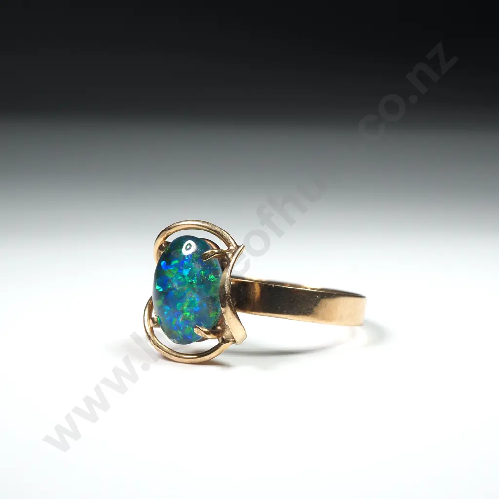 9ct Gold Opal Triplet Ring Image 1++