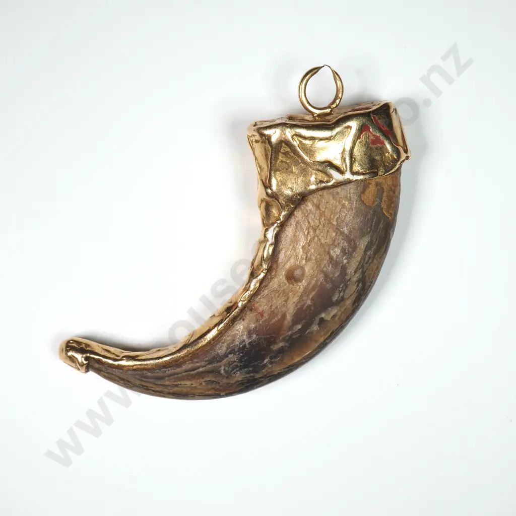 18ct Gold & Tiger Claw Pendant Image 1++