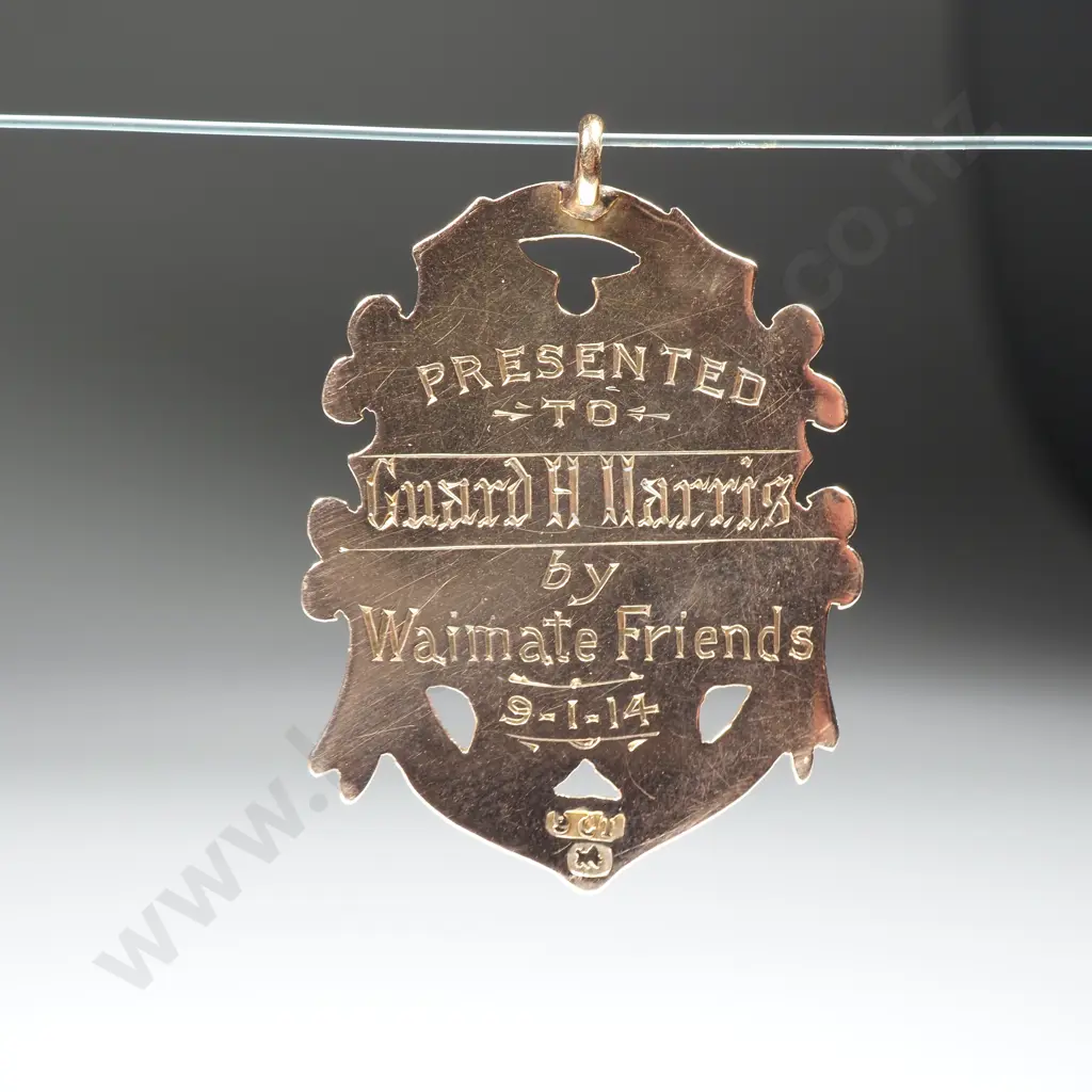 WW1 Token of Honour to H Harris by Waimate Friends Image 1++