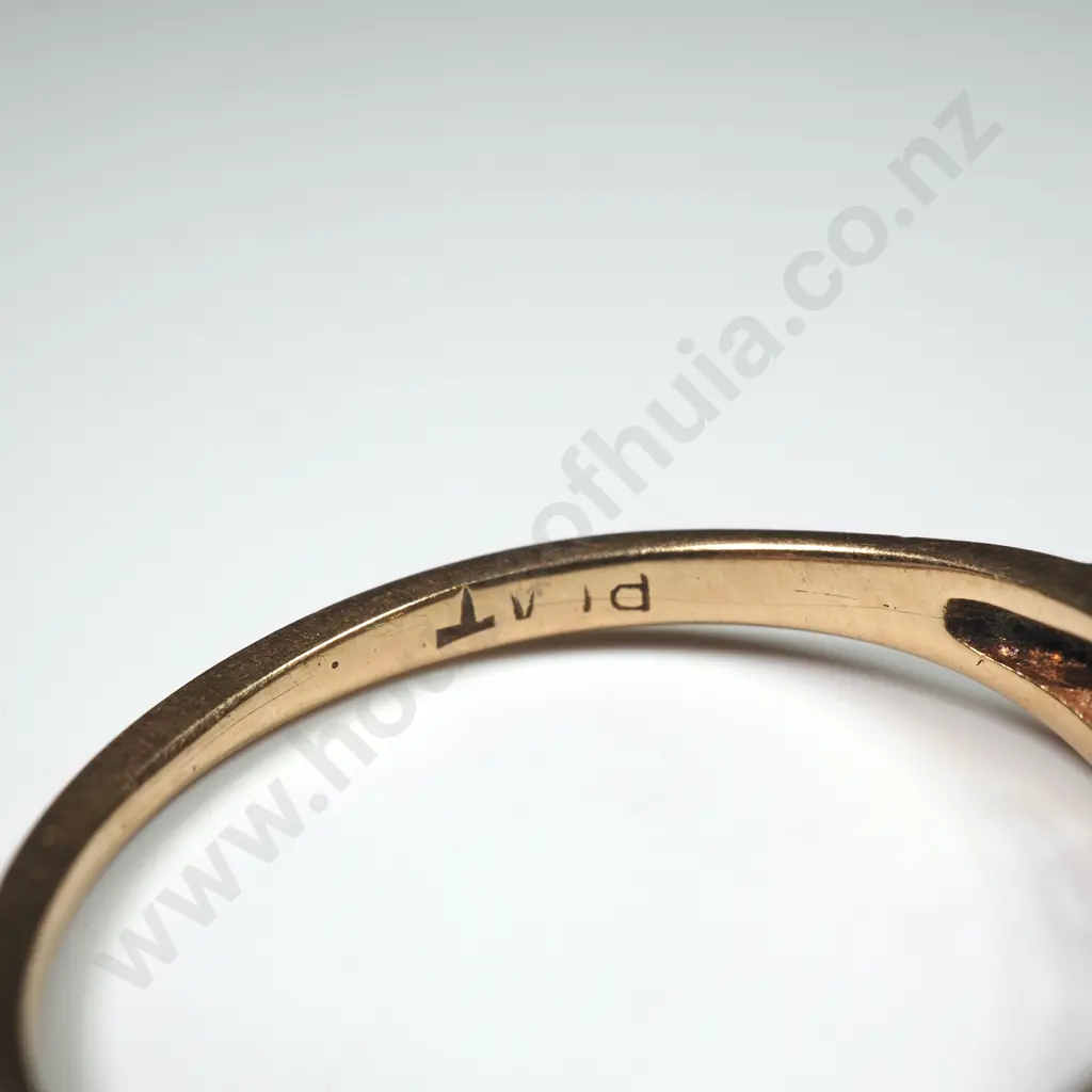 Antique 18ct Gold Three Diamond Ring Image 1++