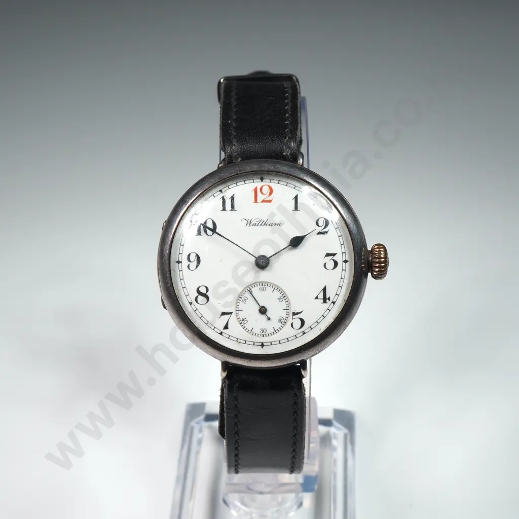 Antique Sterling Silver Waltham Wrist Watch Image 1++