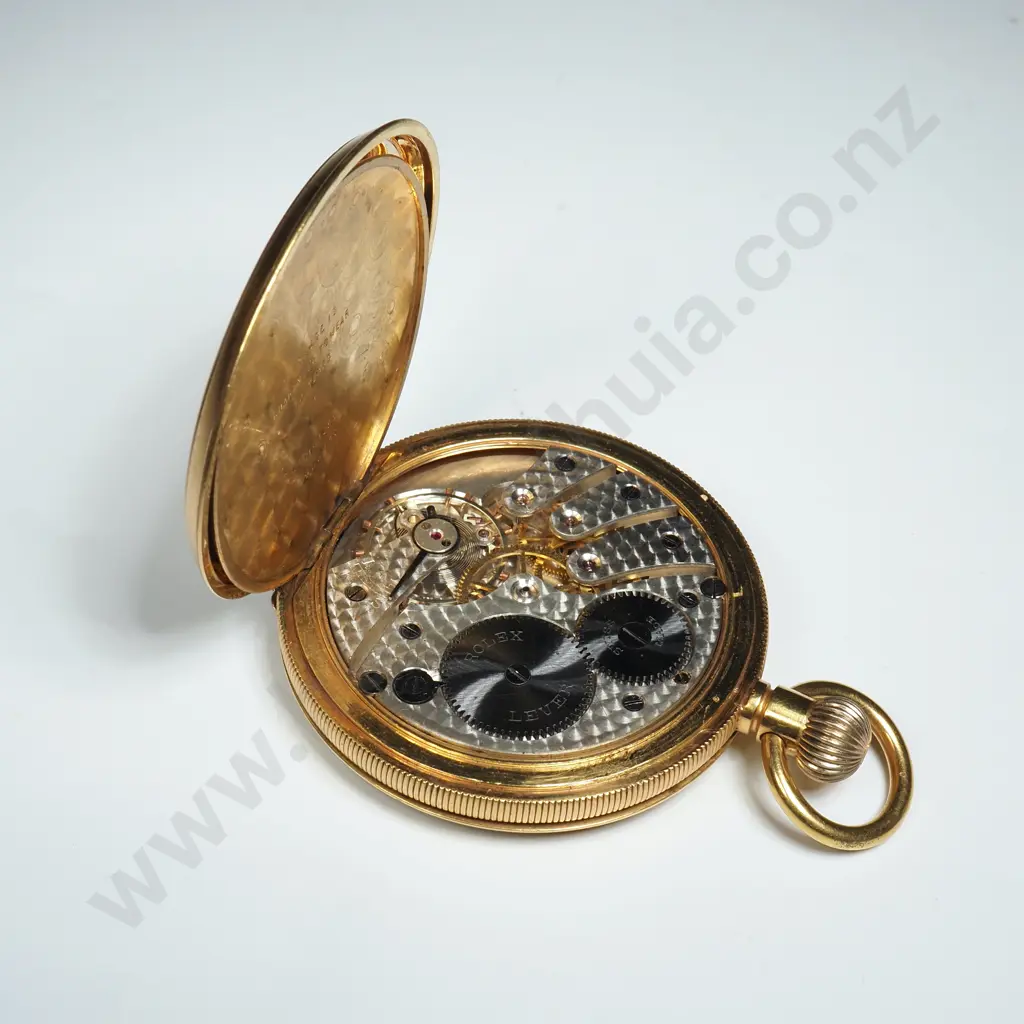 Antique Rolled Gold Rolex Pocket Watch w Military Connection "From Headquarters Staff 6.4.32" Image 1++