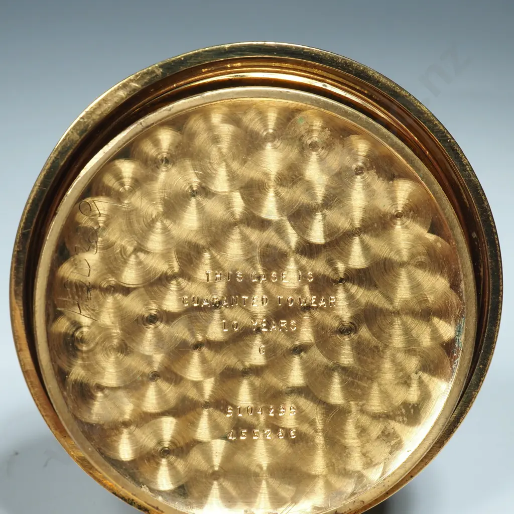 Antique Rolled Gold Rolex Pocket Watch w Military Connection "From Headquarters Staff 6.4.32" Image 1++