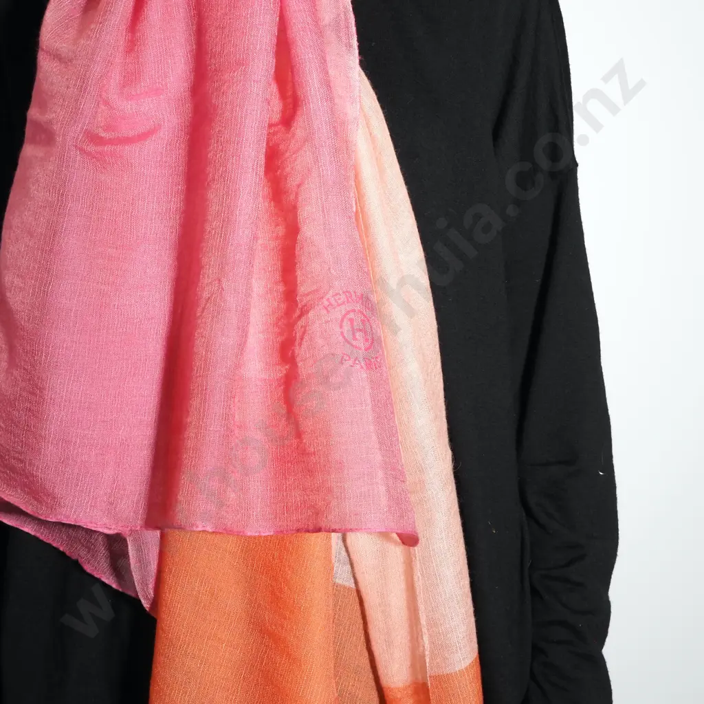 Hermès Tri-Colour Cashmere Scarf, Boxed Image 1++