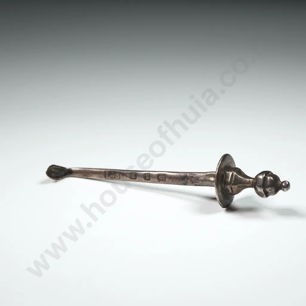 Antique Sterling Silver Snuff Scooper w English Hallmarks Image 1++