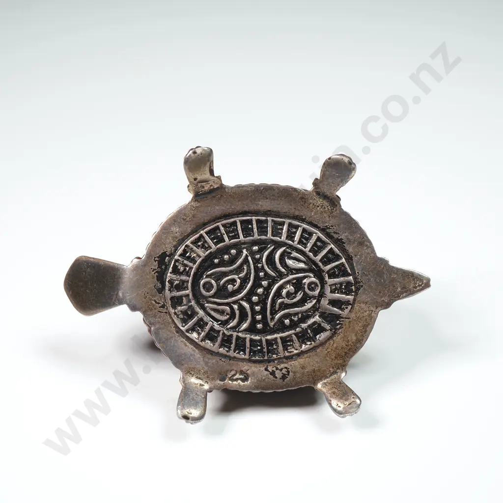 Sterling Silver Coloured Stone Turtle Image 1++