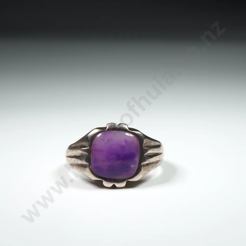 Sterling Silver Purple Stone Ring Image 1++