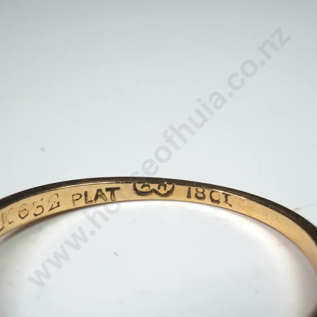 18ct Gold Two Diamond Ring Image 1++